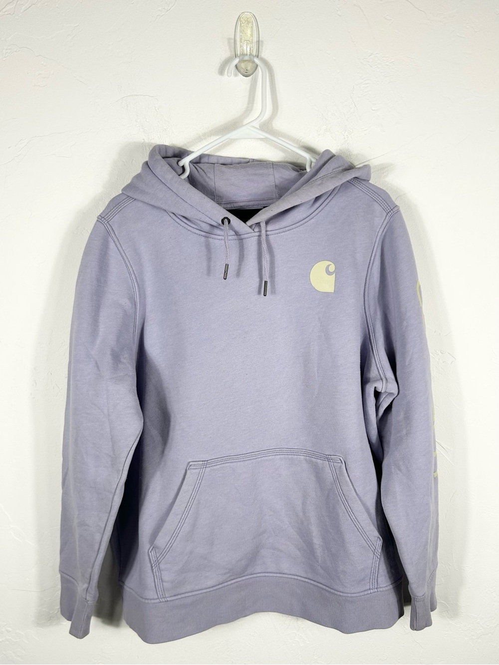 👁️ Carhartt Women’s Relaxed Fit Midweight Logo Hoodie Lilac Purple Size XL 16-18